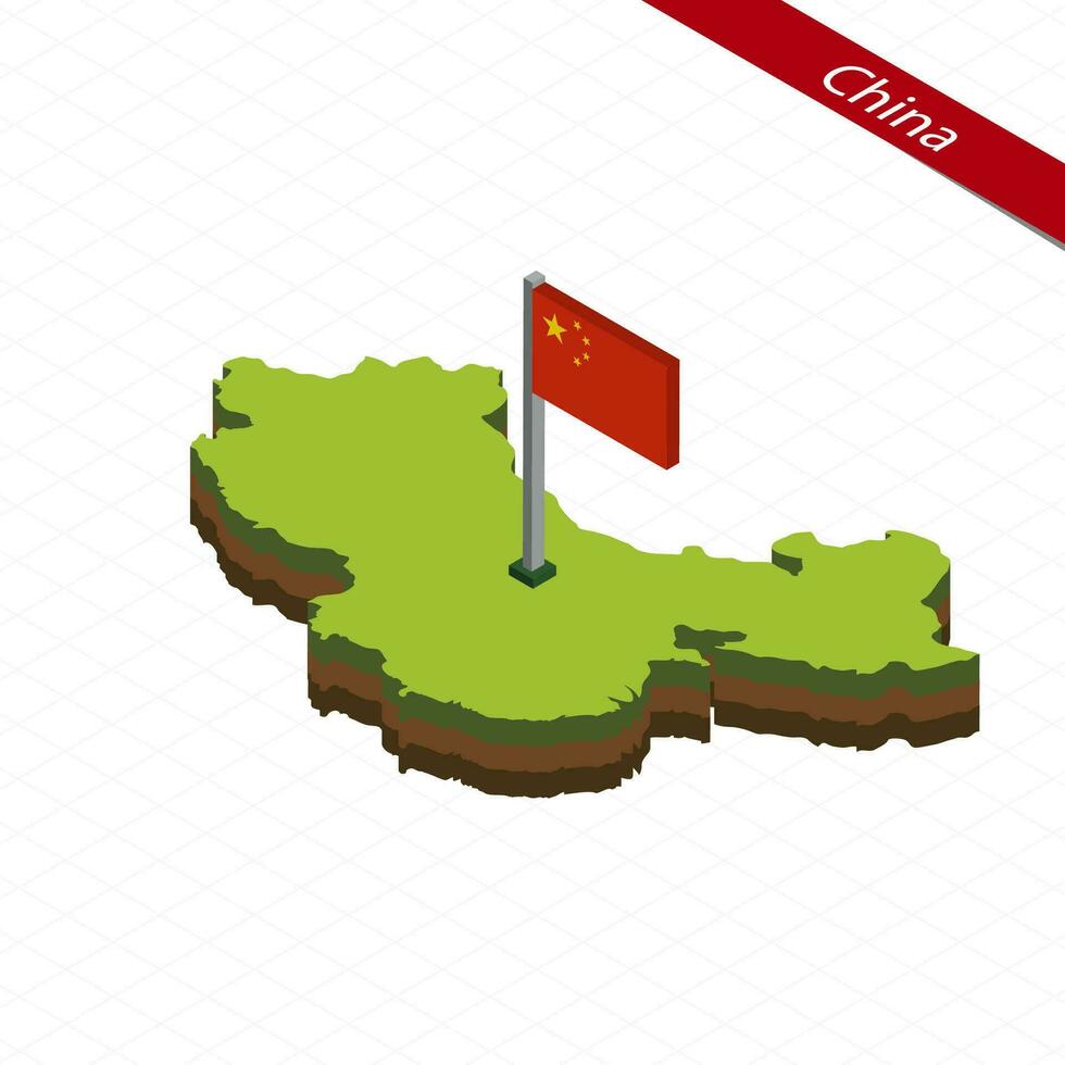 China Isometric Map And Flag Vector Illustration 27568438 Vector Art China Isometric Map And Flag Vector Illustration 27568438 Vector Art
