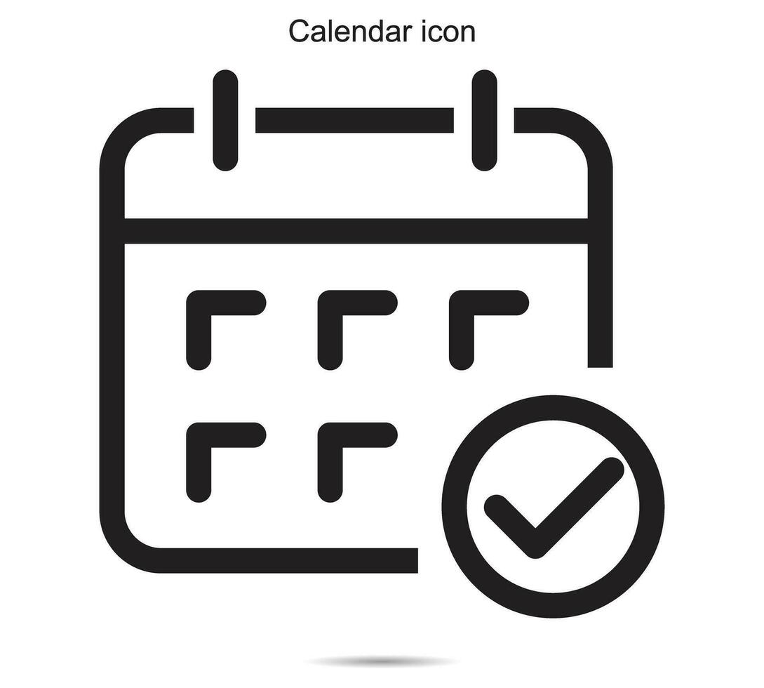 Calendar icon, vector illustration.