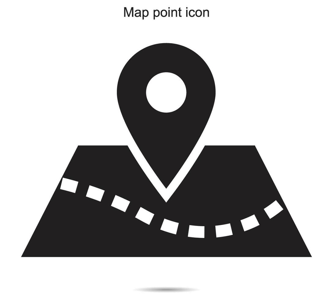 mapa punto icono, vector ilustración.