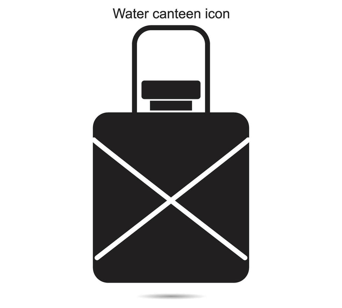 Water canteen icon, vector illustration.