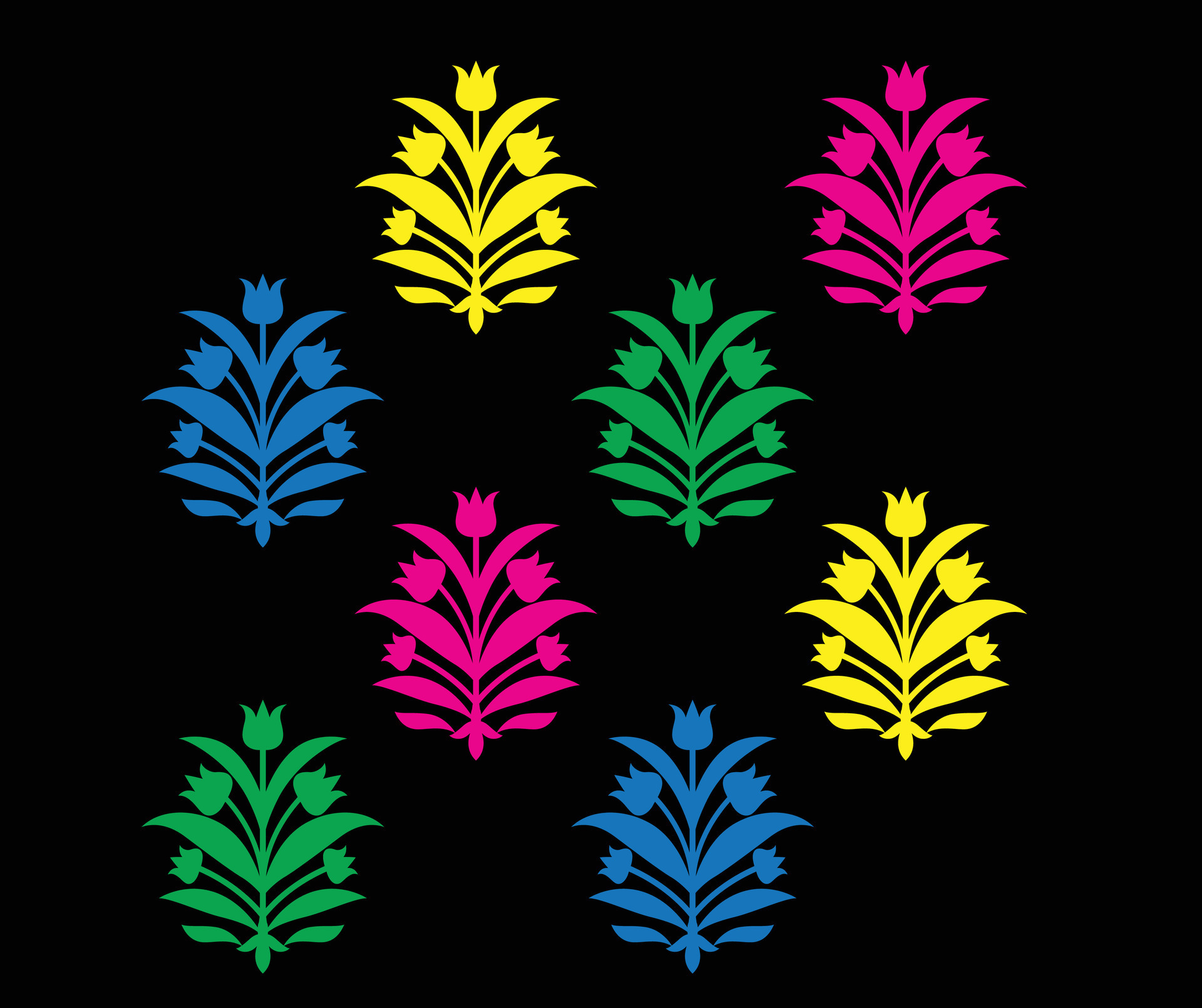 seamless floral black background flower vector 27568834 Vector Art at