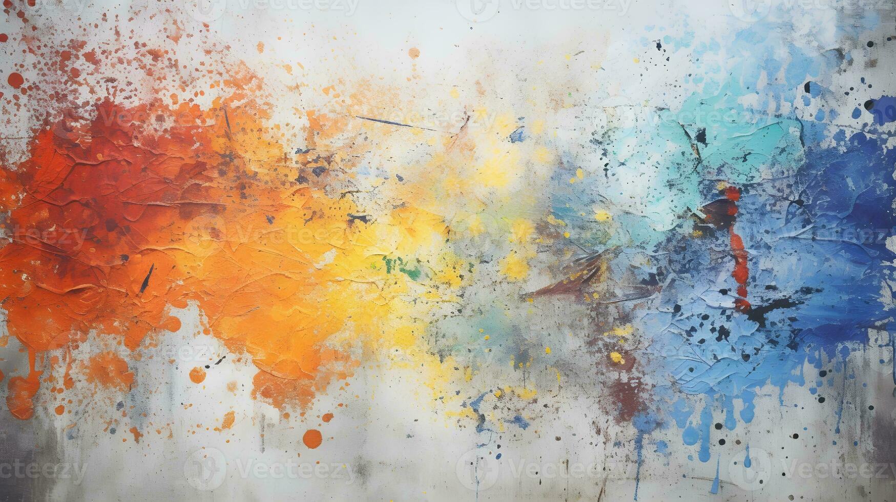 background spray painted concrete wall splatter old stain texture bright color ai generated photo