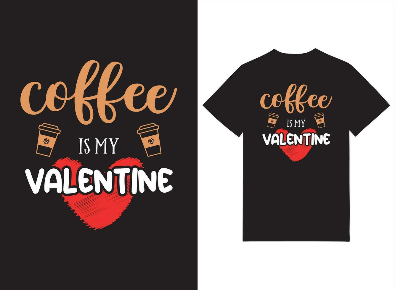 Coffee Lover Typography Tshirt Design vector