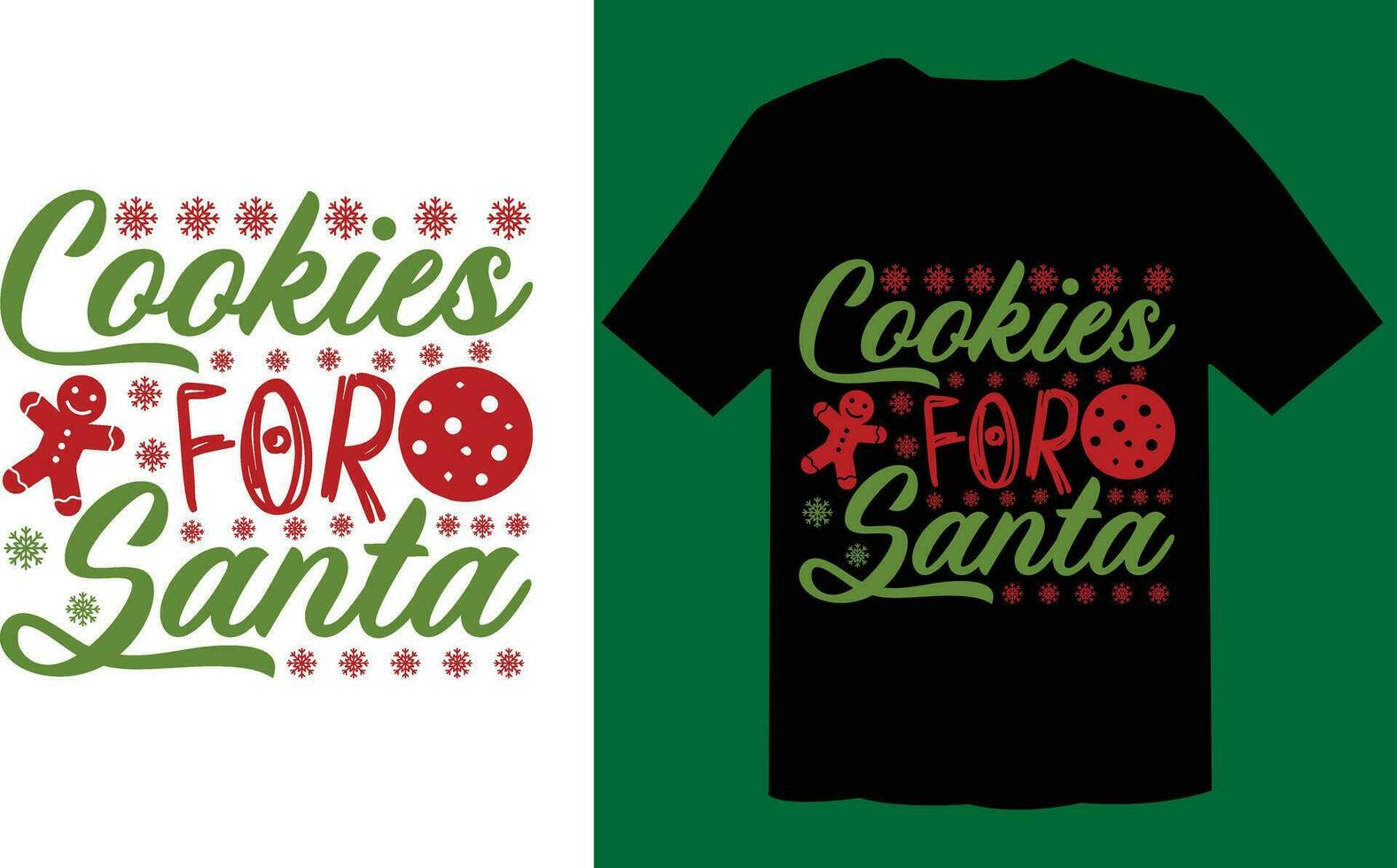 Cookies For Santa T Shirt vector
