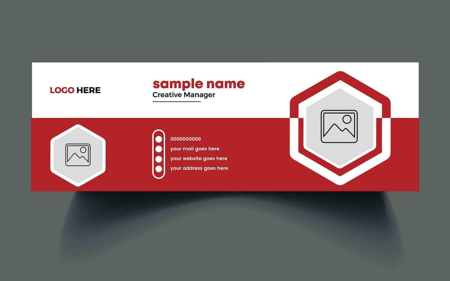 Email signature template, business and corporate design Free Vector