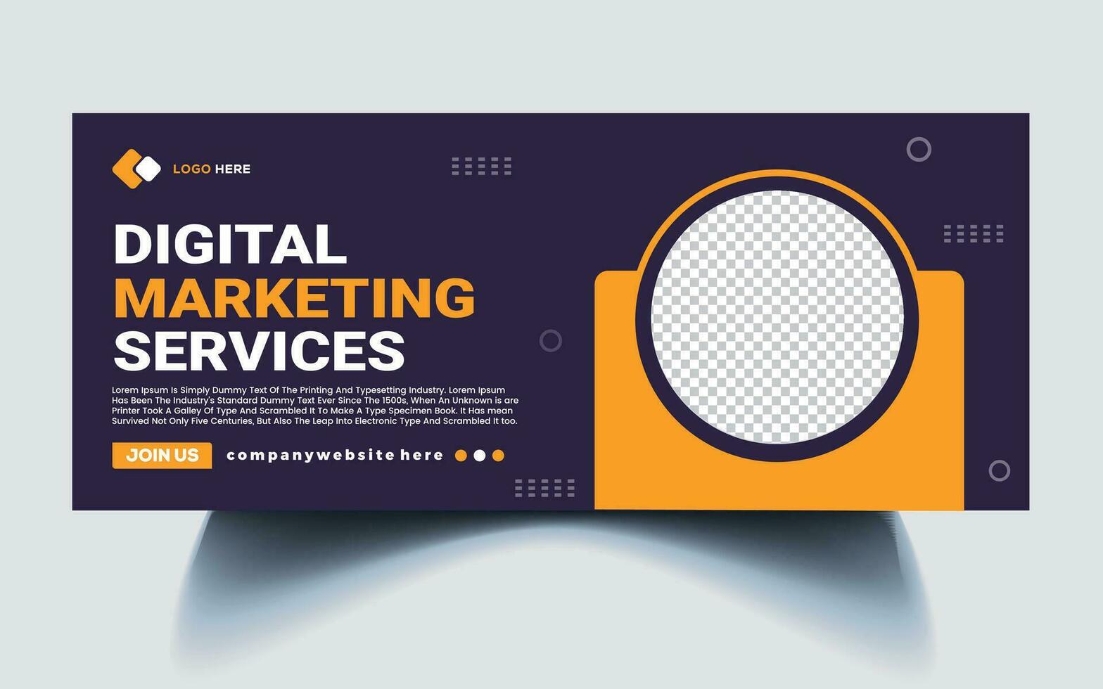 Corporate Business Social Media Cover Template Web Banner Design. Free Vector