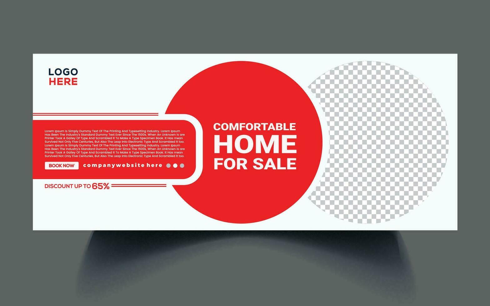 Real estate home sale social media cover or web banner free Vector