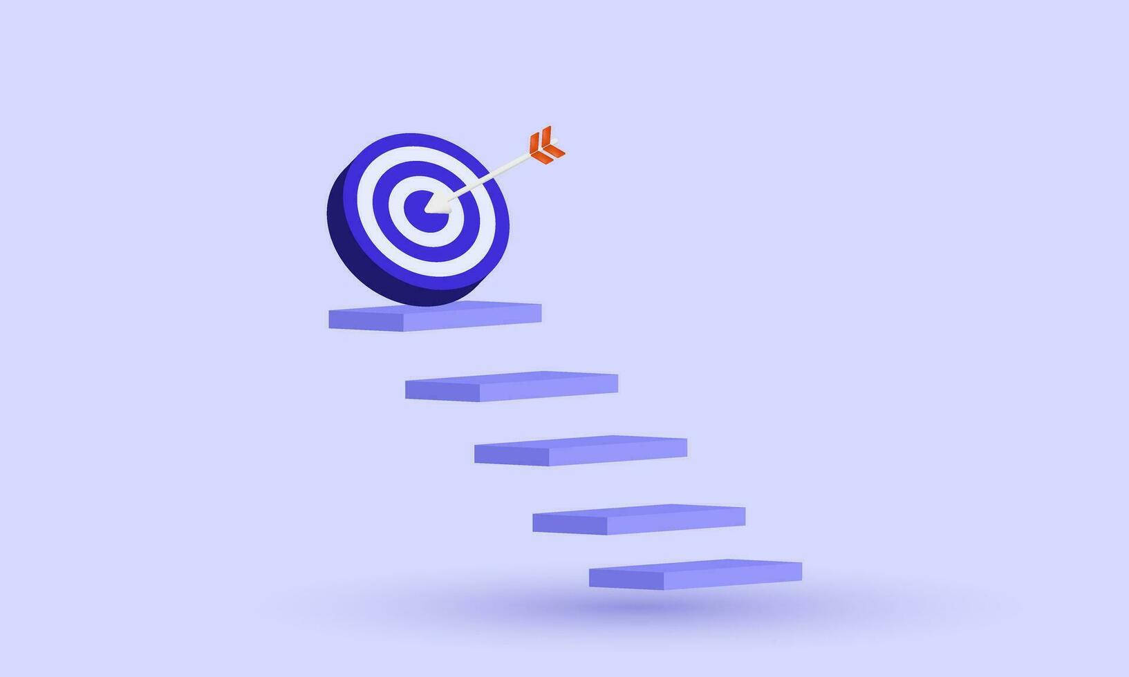 illustration unique blue arrow hit center target cartoon vector icon 3d symbols isolated on background