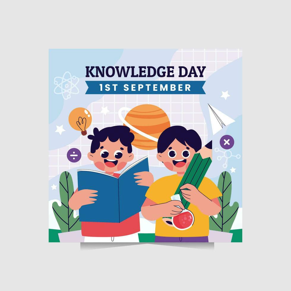 vector illustration of knowledge day perfect use for banner or social media post