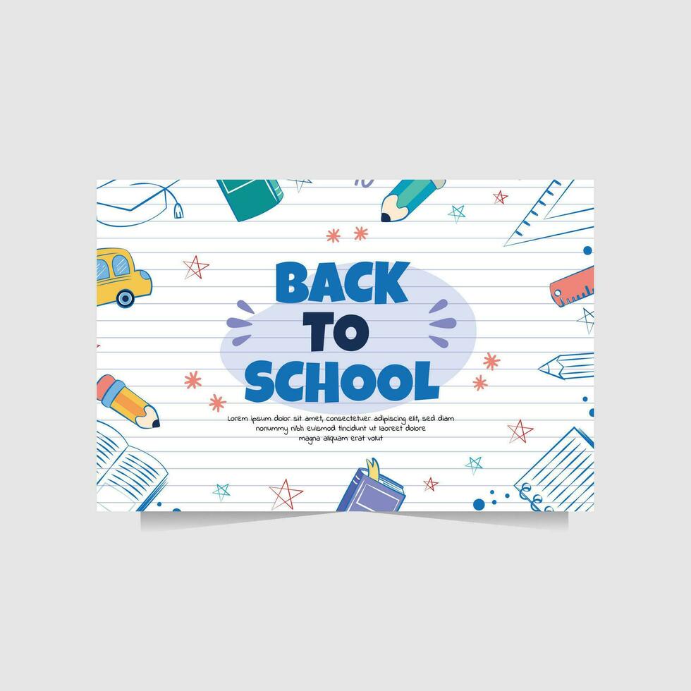 illustration of back to school poster vector