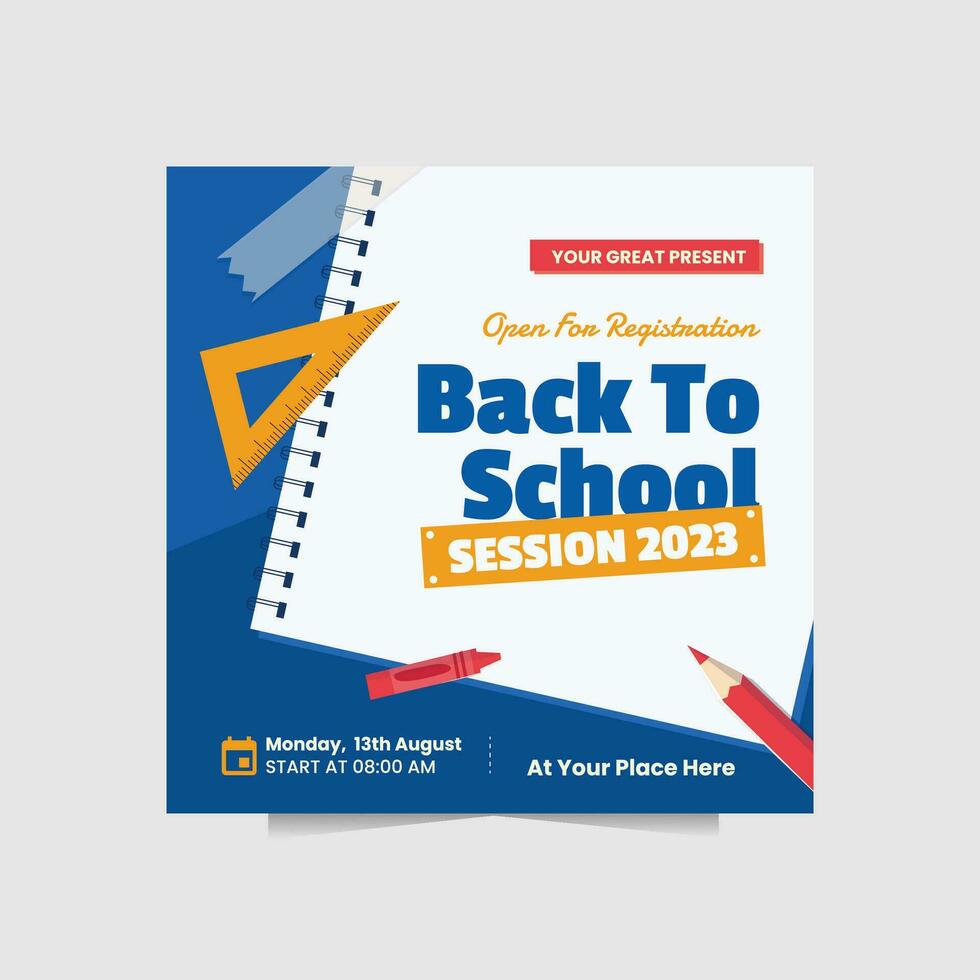 Vector Illustration of Back to School or Knowledge day, perfect for social media post or any digital need