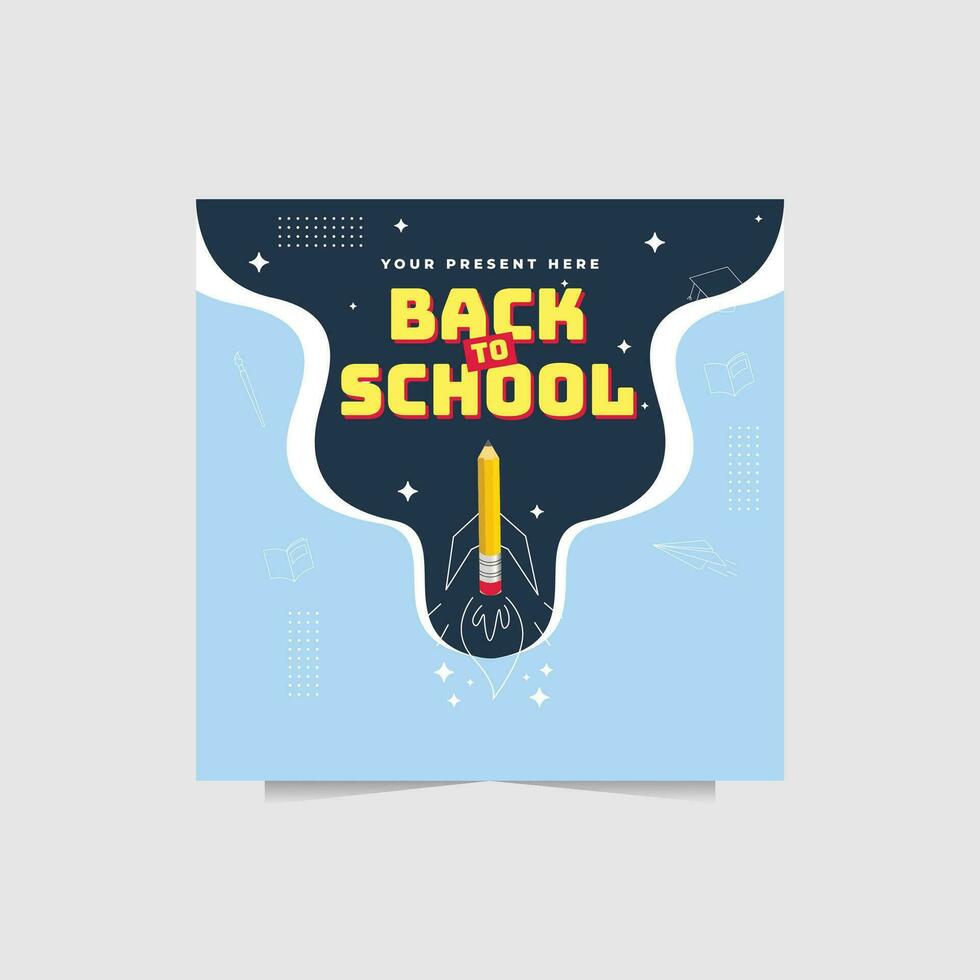 Vector Illustration of Back to School or Knowledge day, perfect for social media post or any digital need