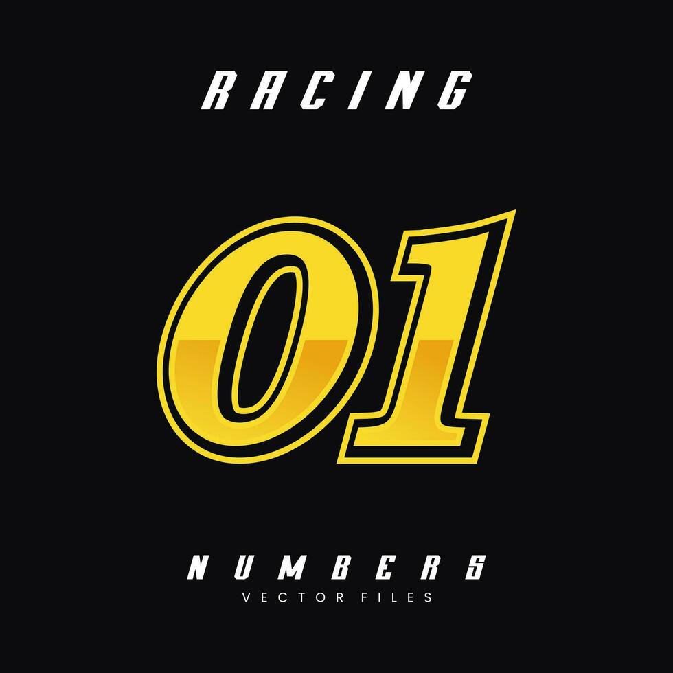 Racing Number 1 Vector Design Template
