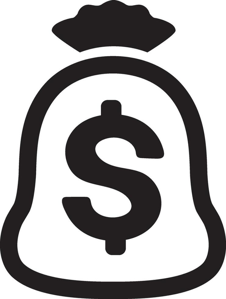 Money bag icon vector