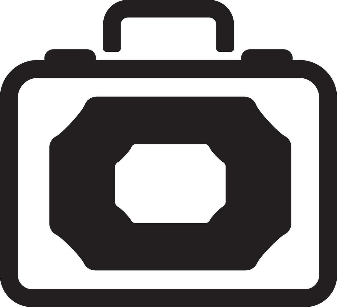 Business briefcase icon vector