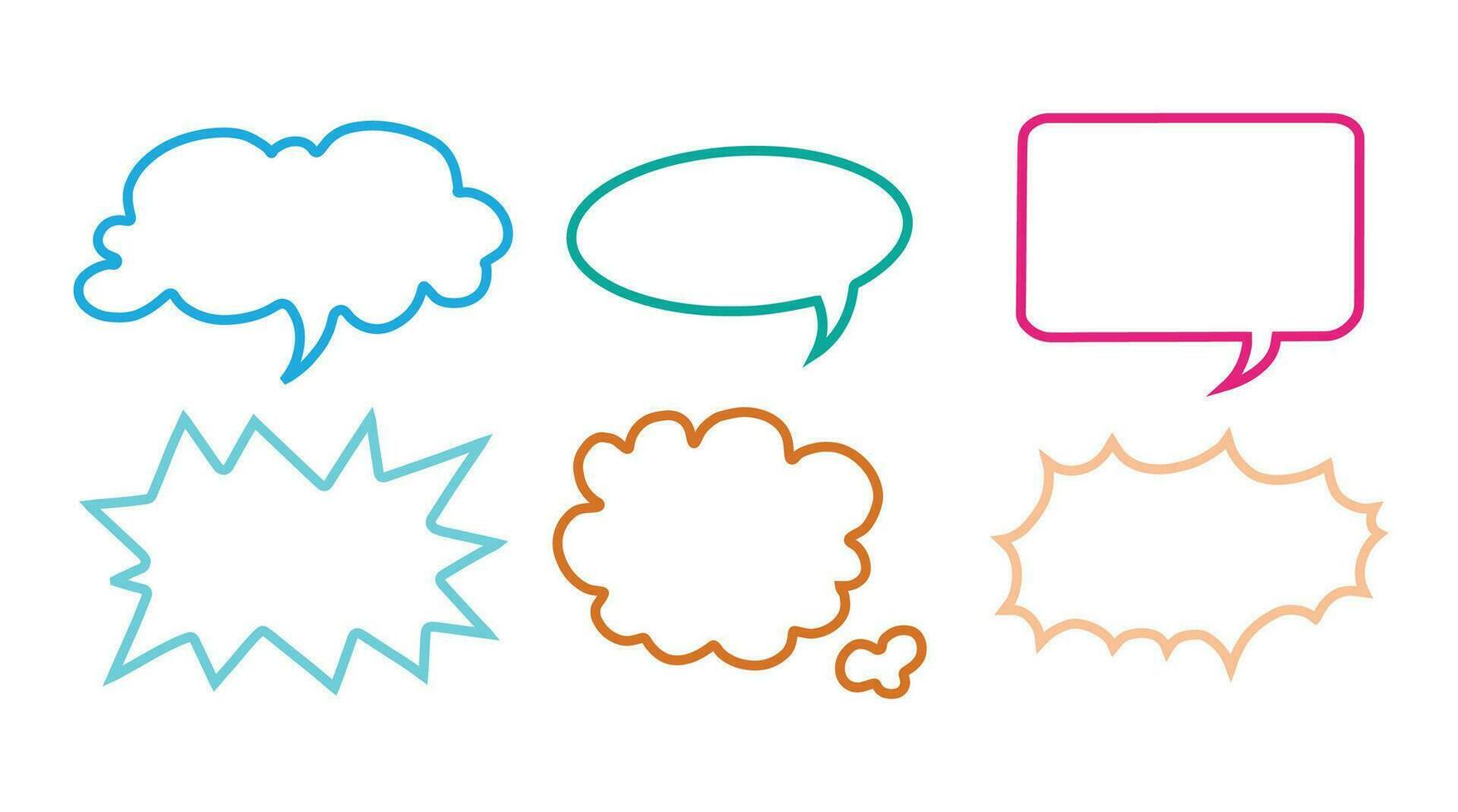 Bubble speech vector set