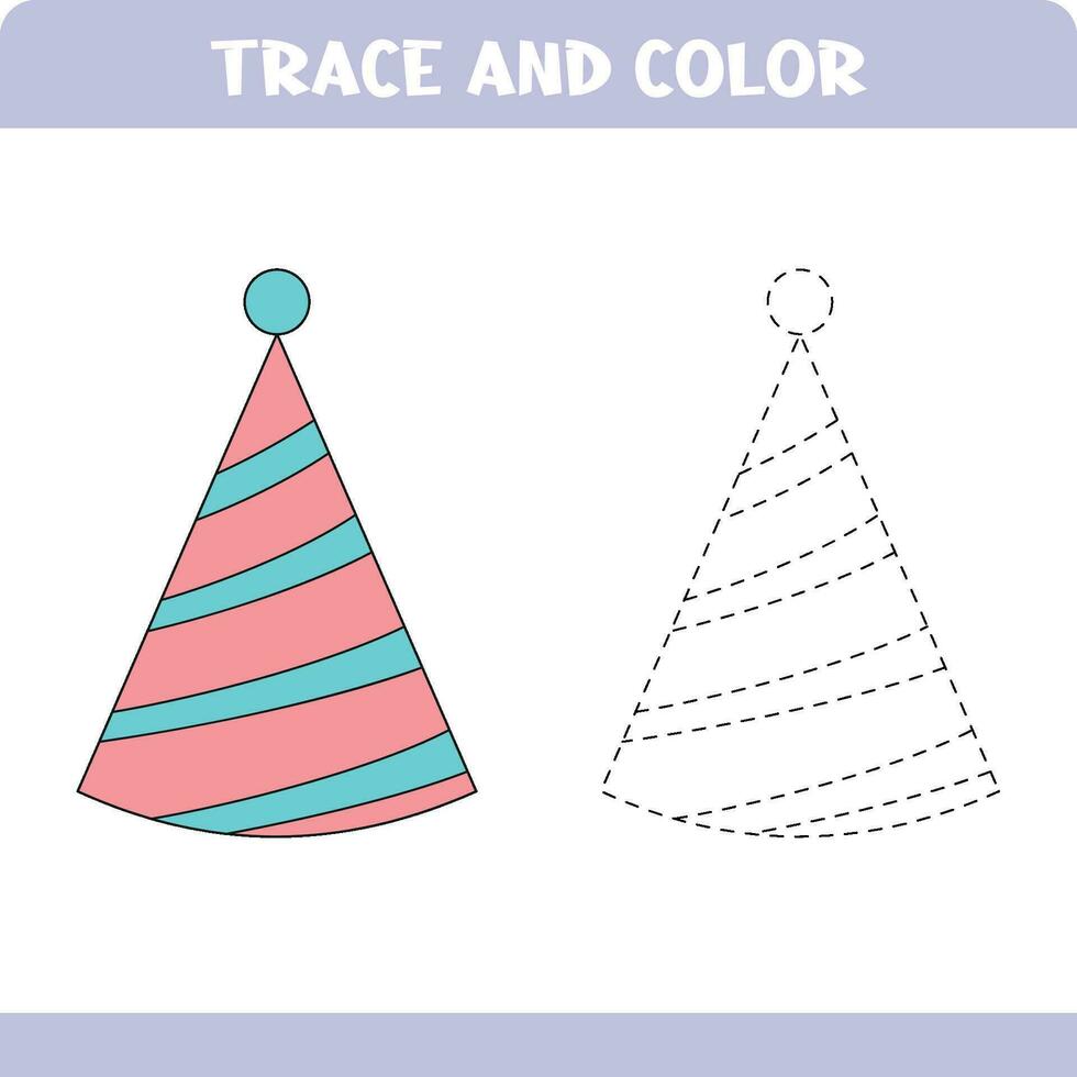 Trace and color party cap vector