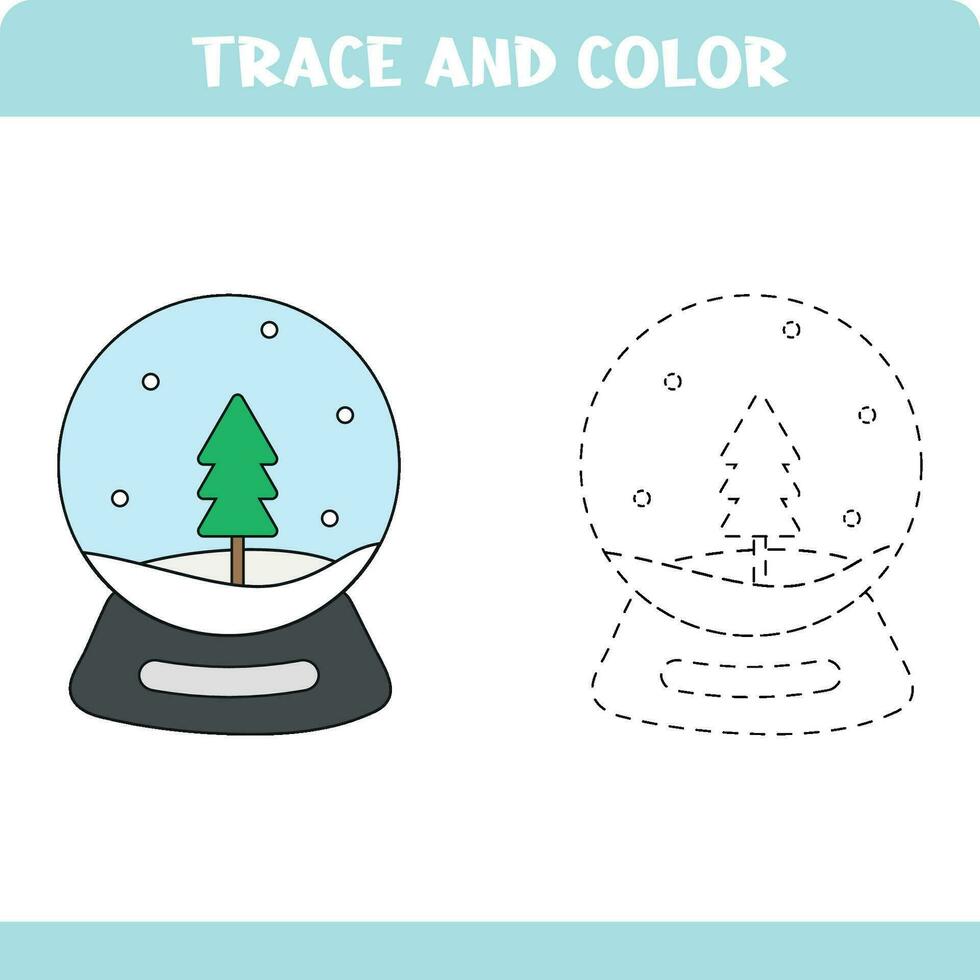 rastro y color vaso nieve pelota vector