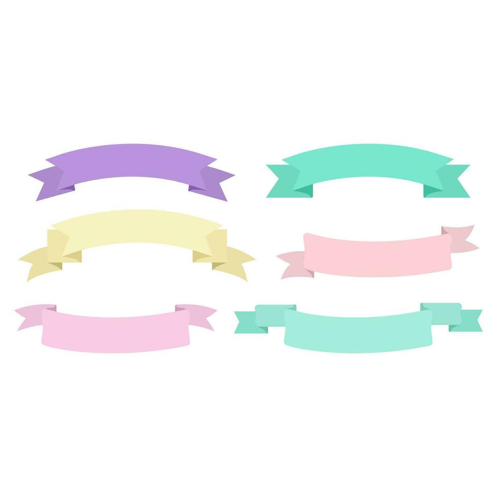 Set Of Ribbon Banner Illustration vector
