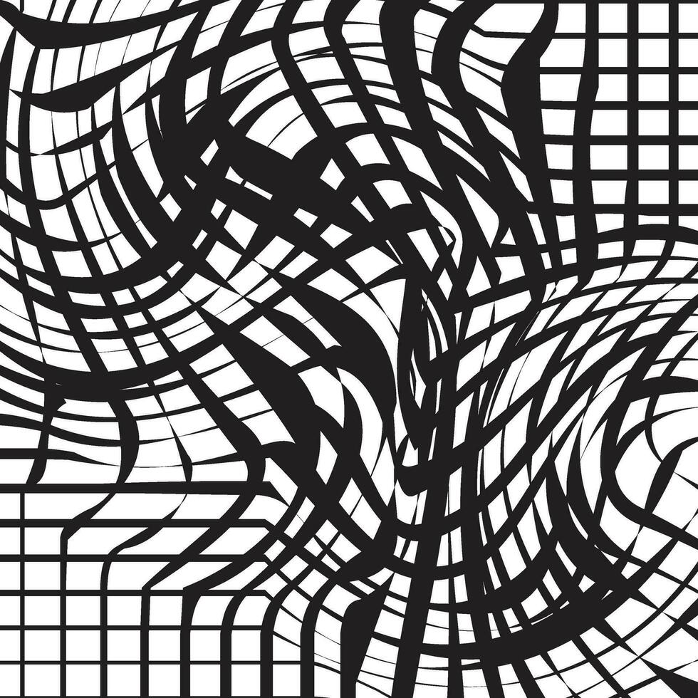 3d resumen monocromo antecedentes con línea patrón, vector diseño, tecnología tema, dimensional línea fluir en perspectiva, grande datos, nanotecnología