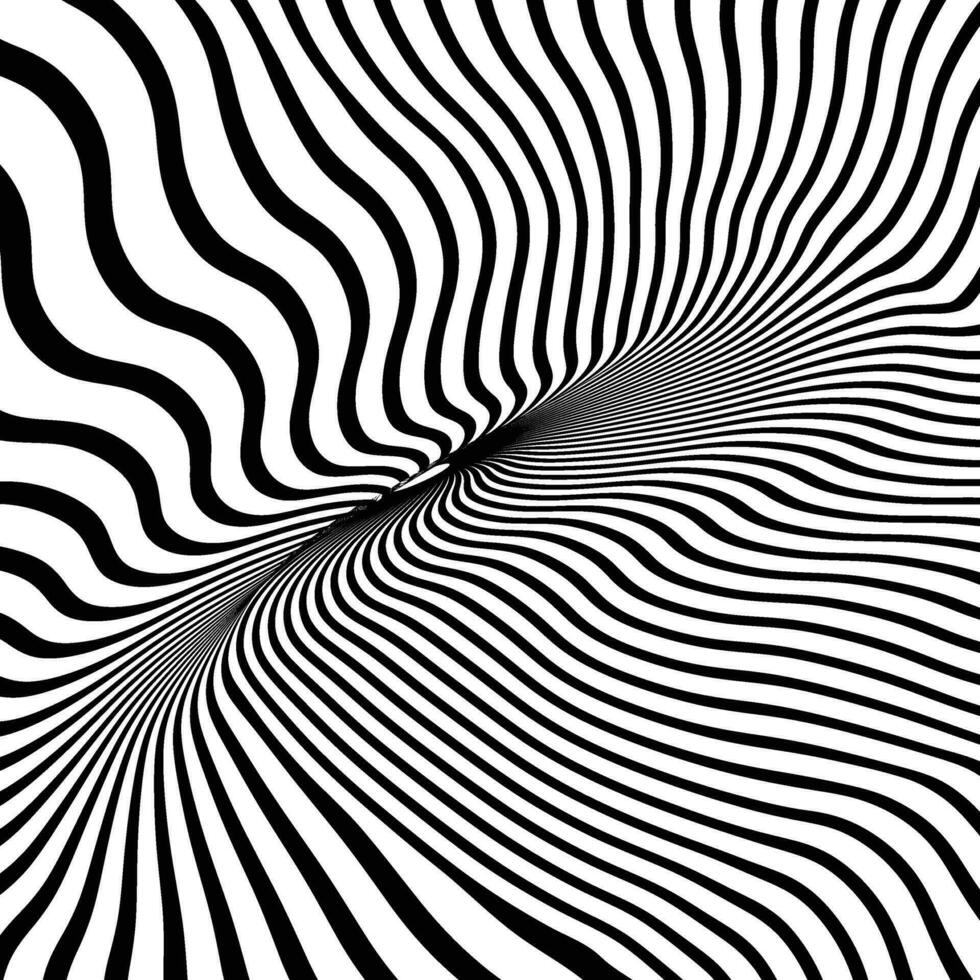 3D abstract monochrome background with line pattern, vector design, technology theme, dimensional line flow in perspective, big data, nanotechnology.