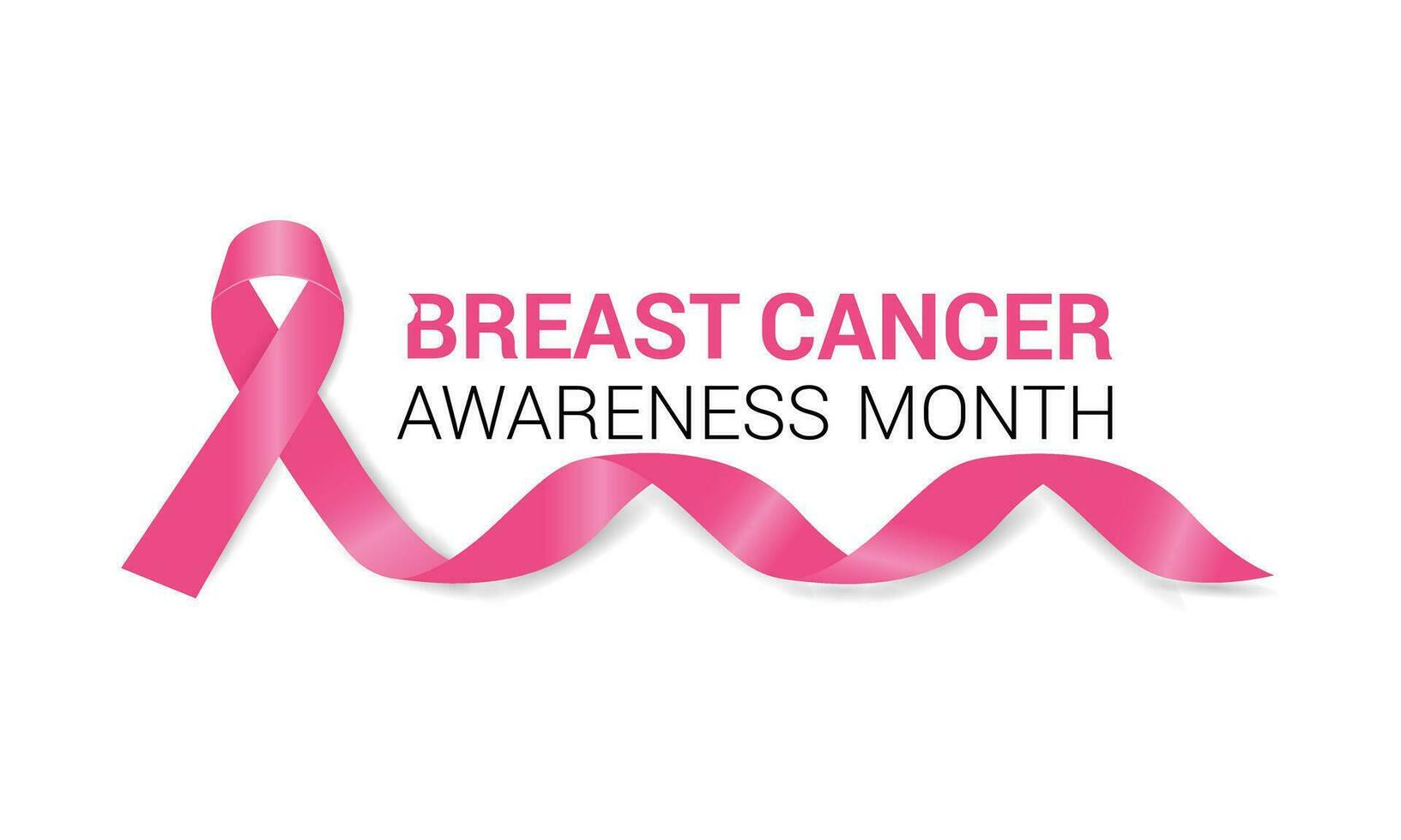 Breast Cancer awareness month  is observed every year in October. Banner, poster, card, background design. vector
