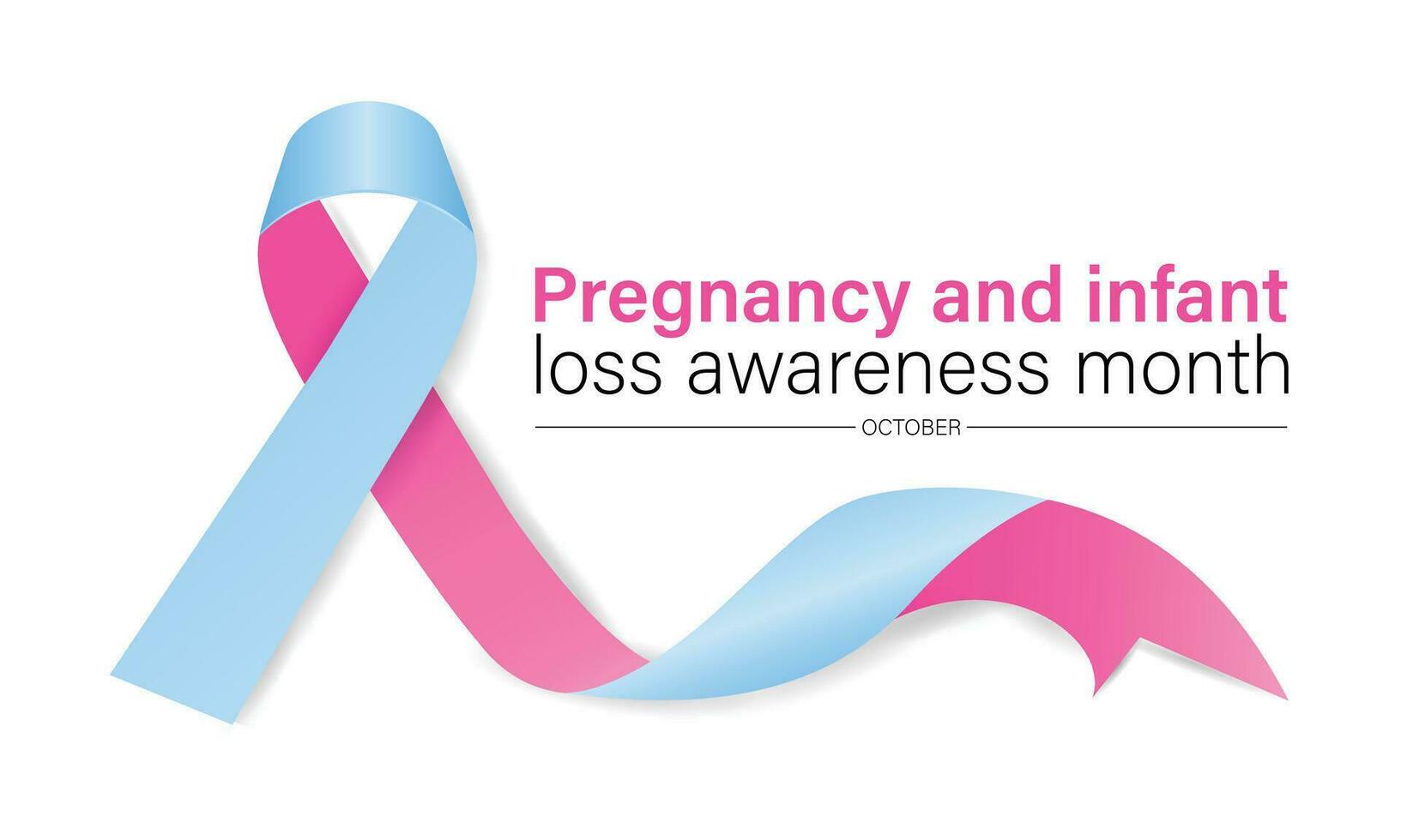 Pregnancy and infant loss awareness month SIDS is observed every year in October. banner, poster, design. vector