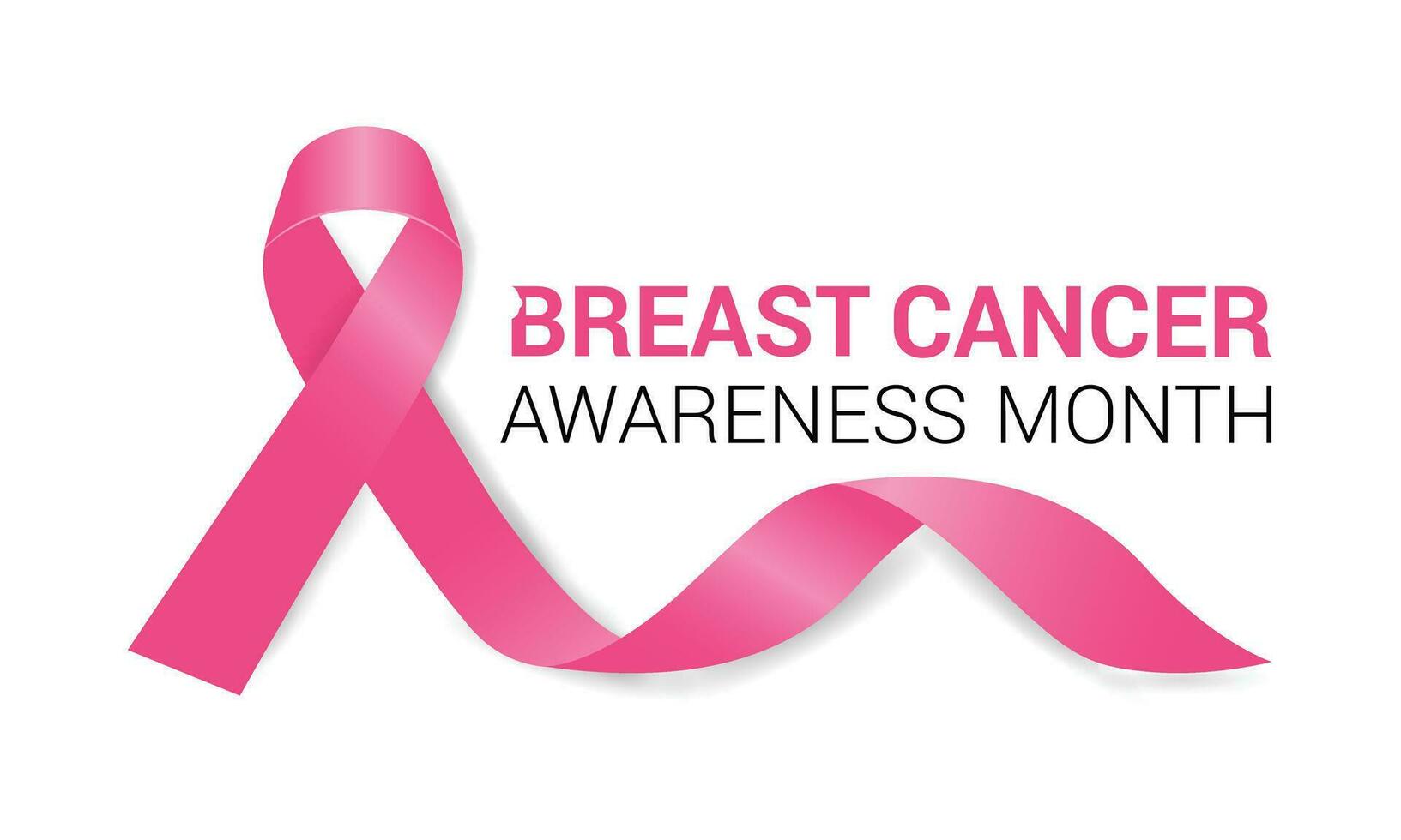 Breast Cancer awareness month  is observed every year in October. Banner, poster, card, background design. vector