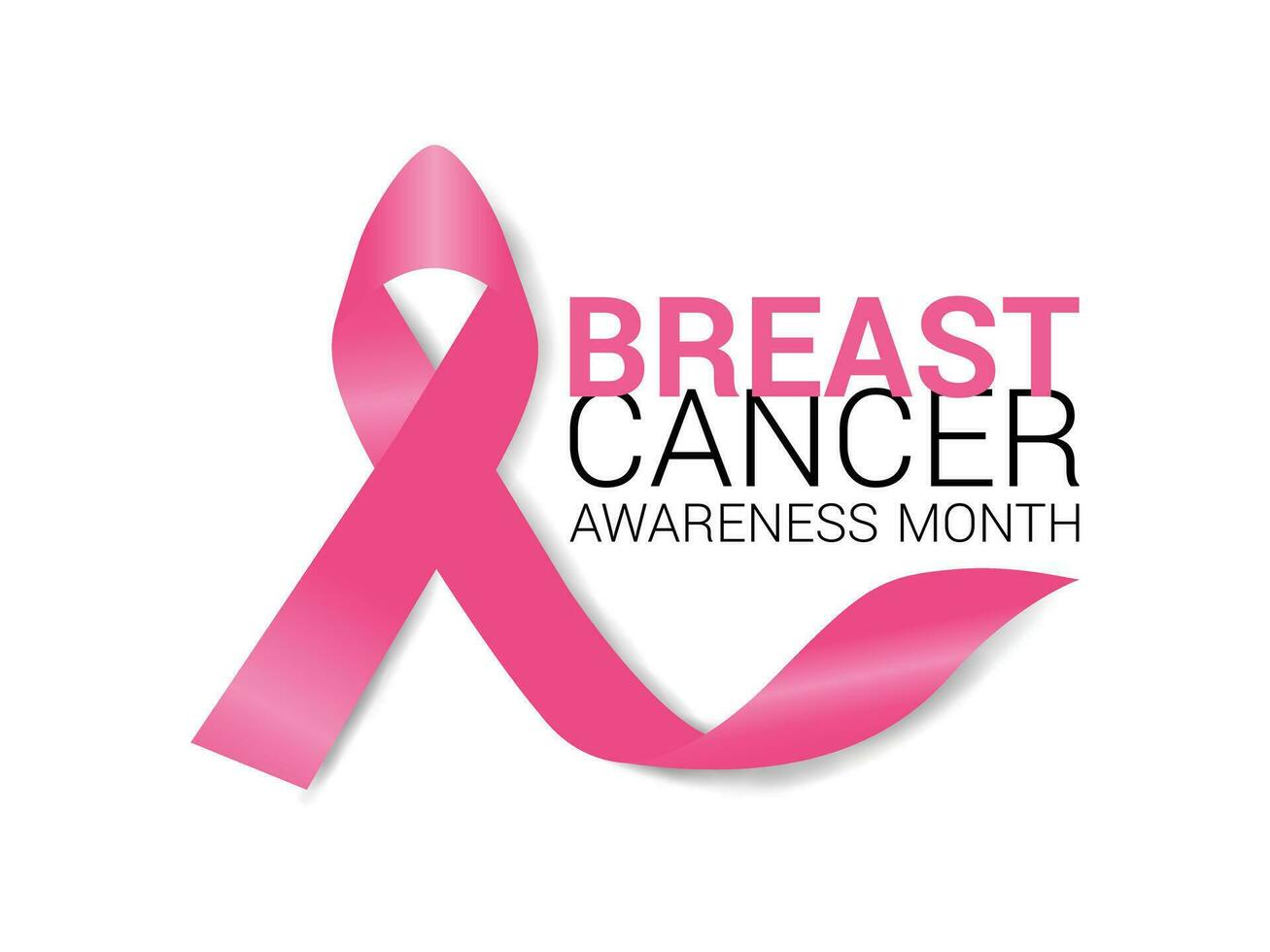 Breast Cancer awareness month  is observed every year in October. Banner, poster, card, background design. vector