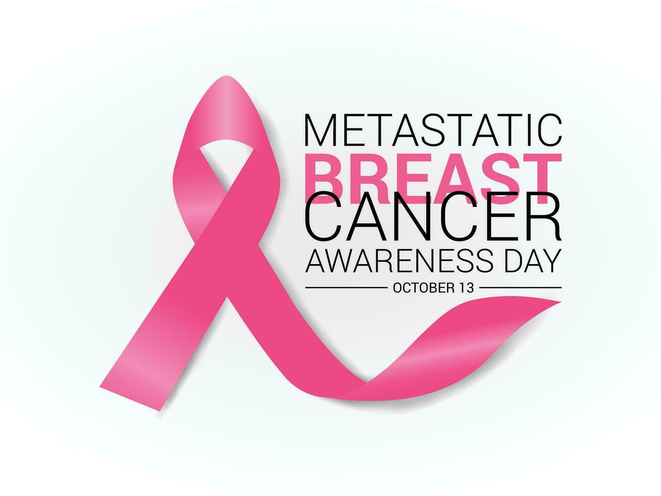 Metastatic Breast Cancer awareness day is observed every year on October 13.Banner, poster, card, background design template. vector