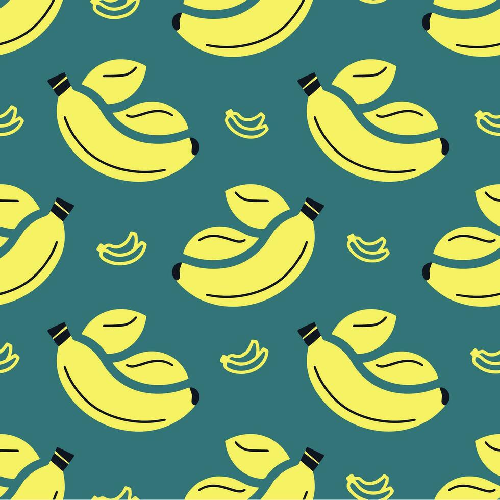 Banana vector art seamless pattern