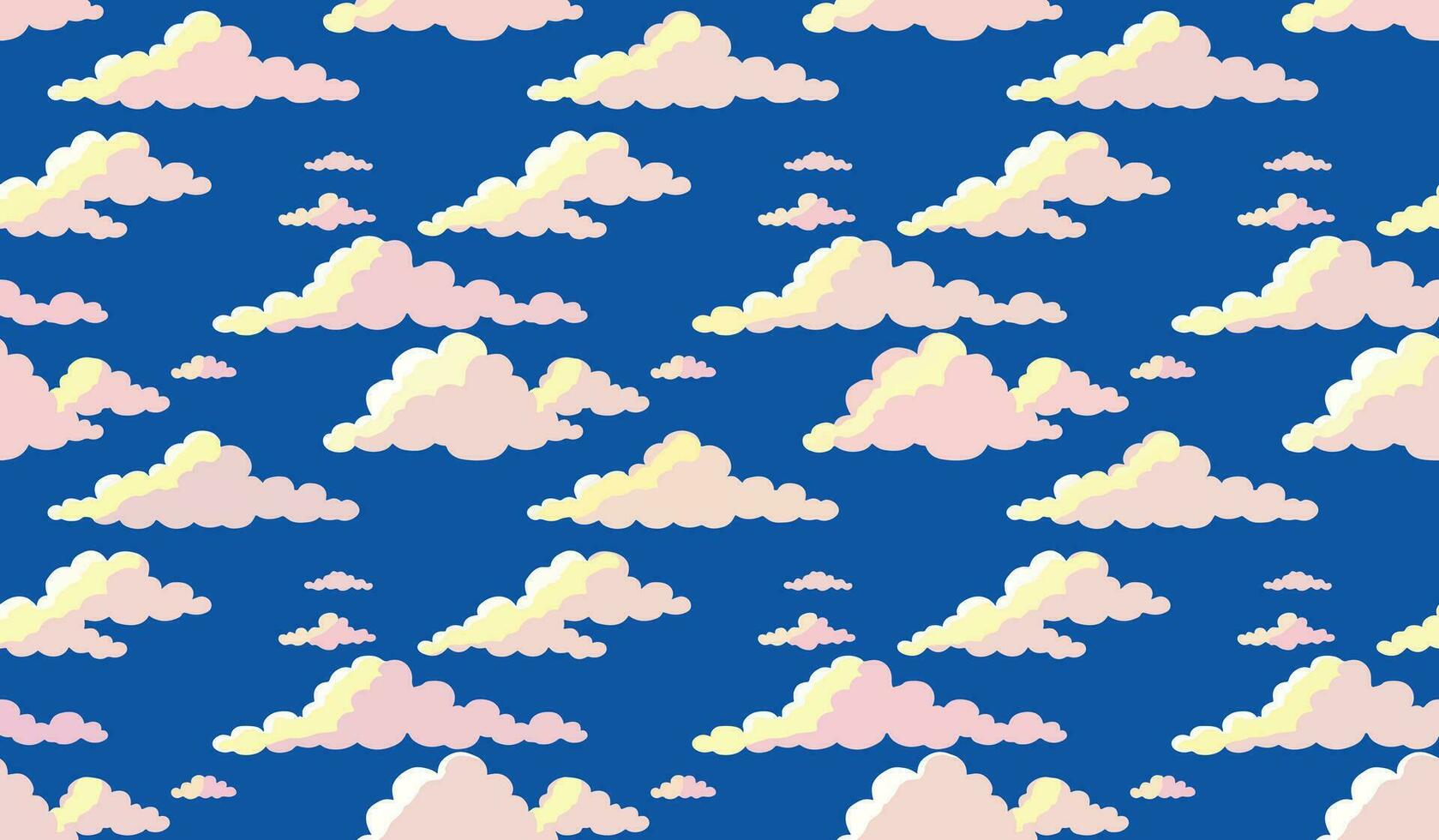 Cute Cloud pattern illlustration vector