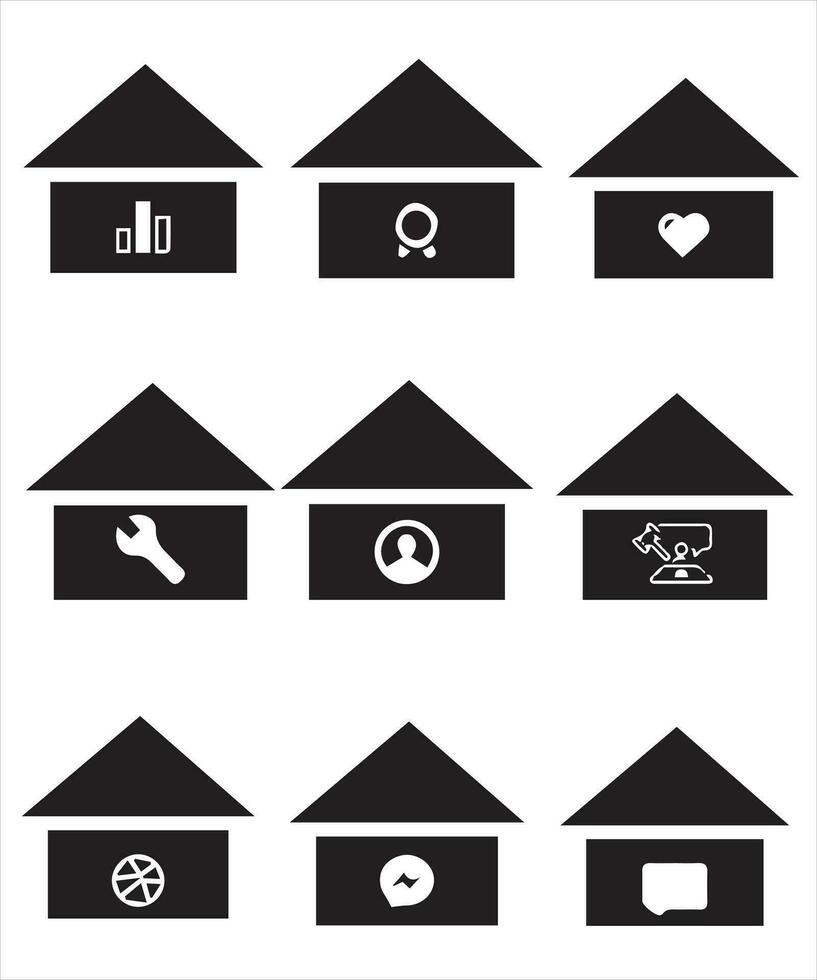 Set of thin line icons of homes and real estate. Outline symbol collection. Editable vector stroke. 256x256 Pixel Perfect scalable to 128px, 64px...