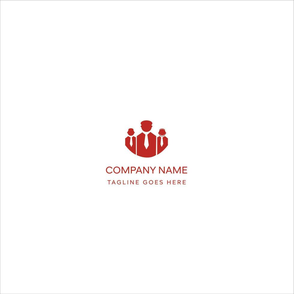 Creative people logo design template with circle vector