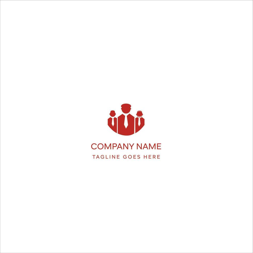 Creative people logo design template with circle vector