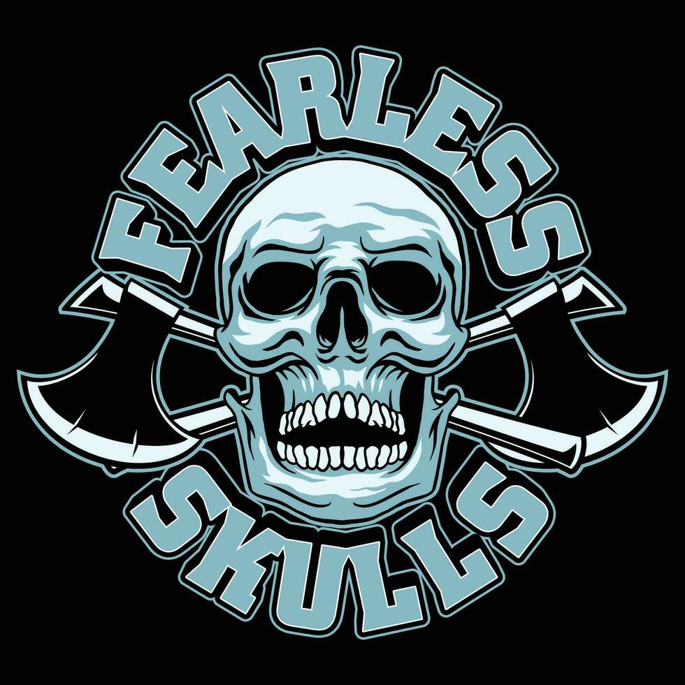 Tshirt Skull Design With Editable Text in Vintage Style Illustration.ai vector