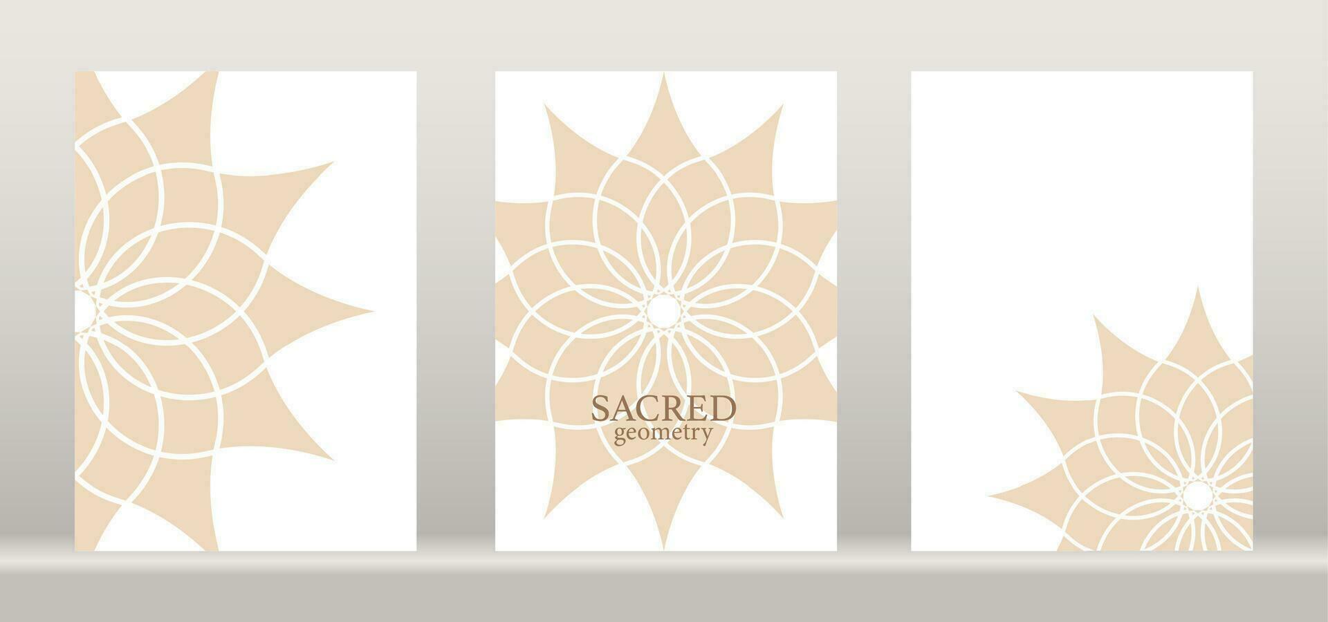 flor de vida mandala de sagrado antiguo geometría. vector conjunto modelo. alquimia, religión, filosofía, astrología y espiritualidad temas tarjetas logo icono aislado en blanco antecedentes