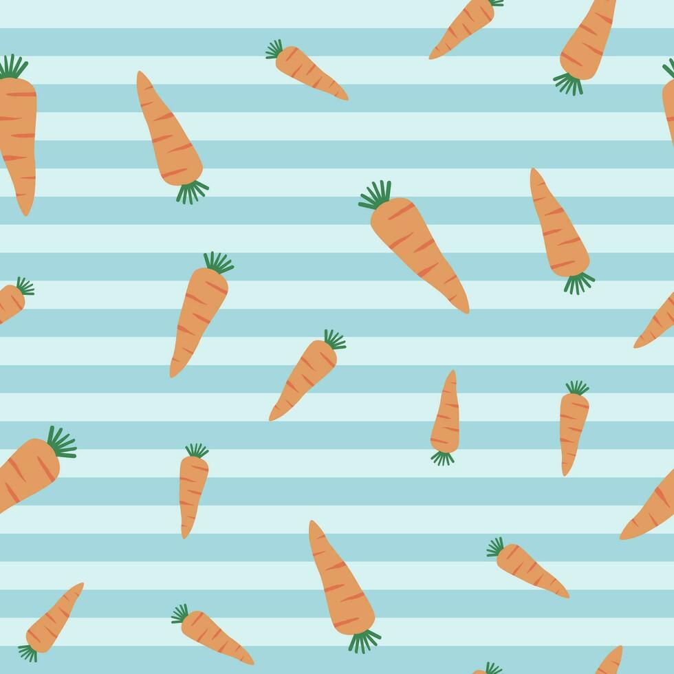 CARROT SEAMLESS PATTERN STRIPE BACKGROUND VECTOR