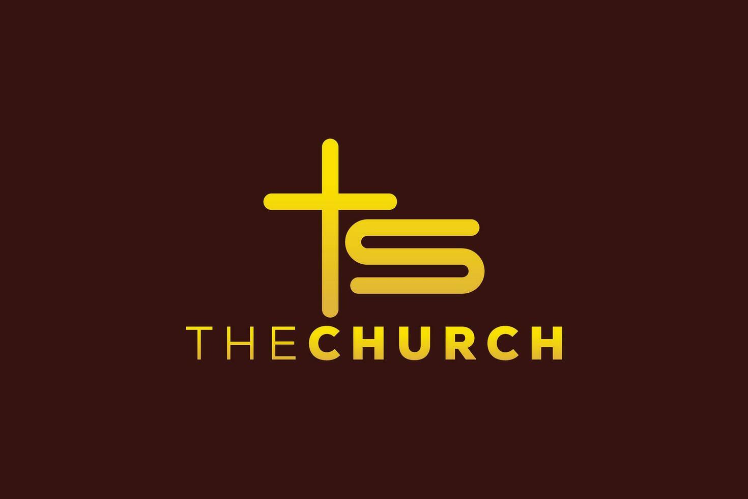 Trendy and Professional letter S church sign Christian and peaceful vector logo design template