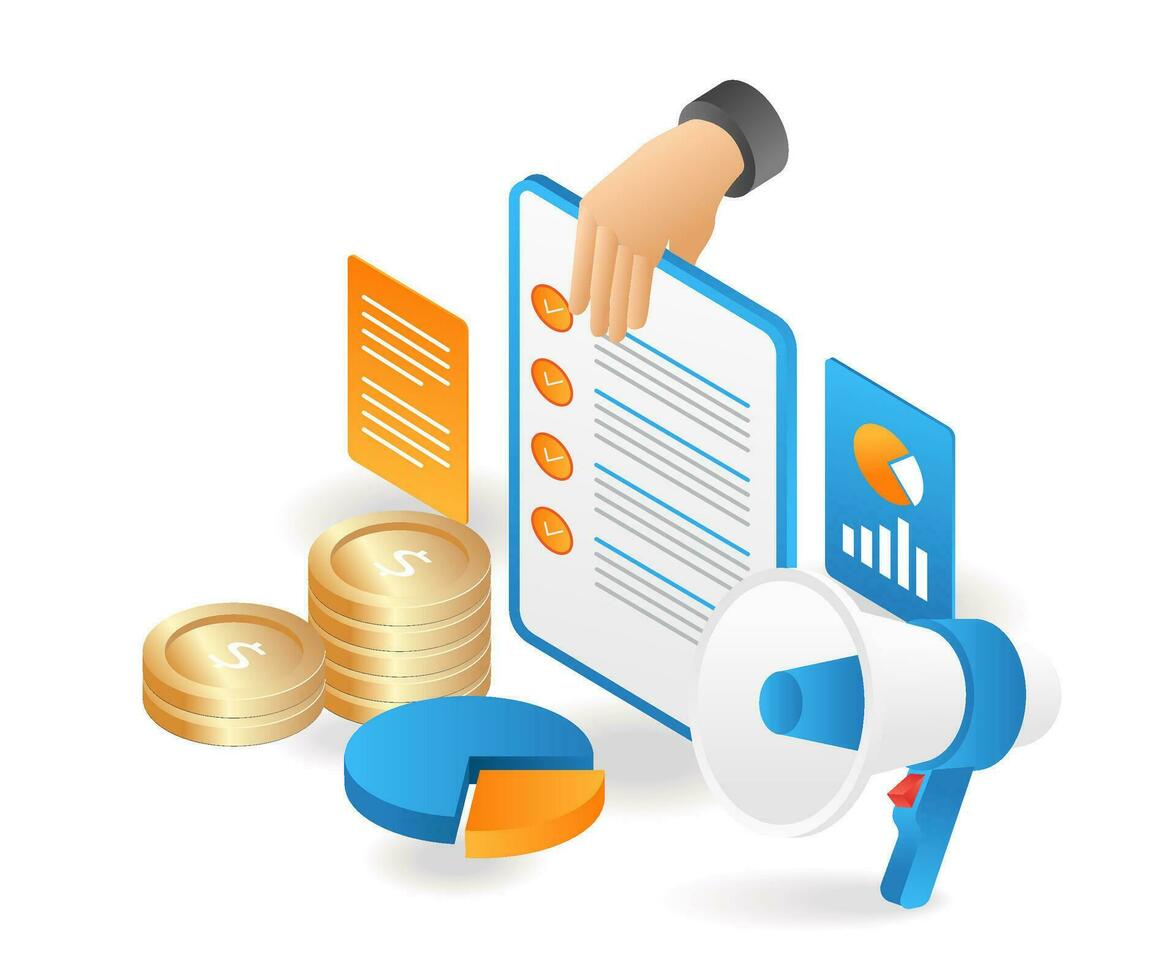 New product checklist promotion vector