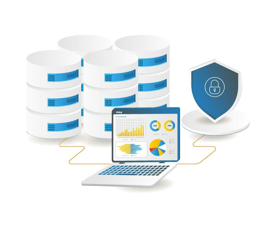 Server database security analysis vector