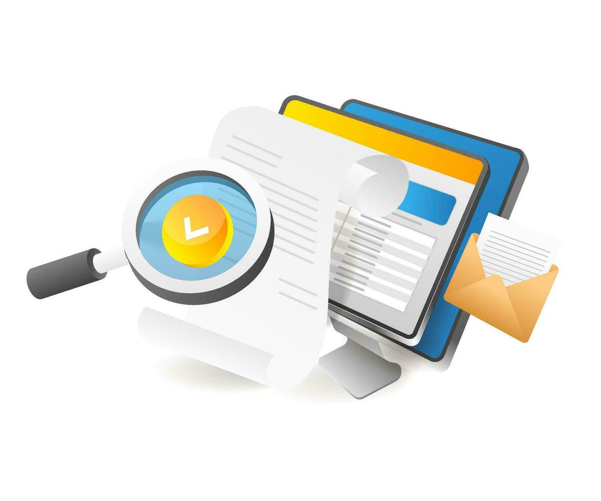 Internet information digital marketing strategy vector