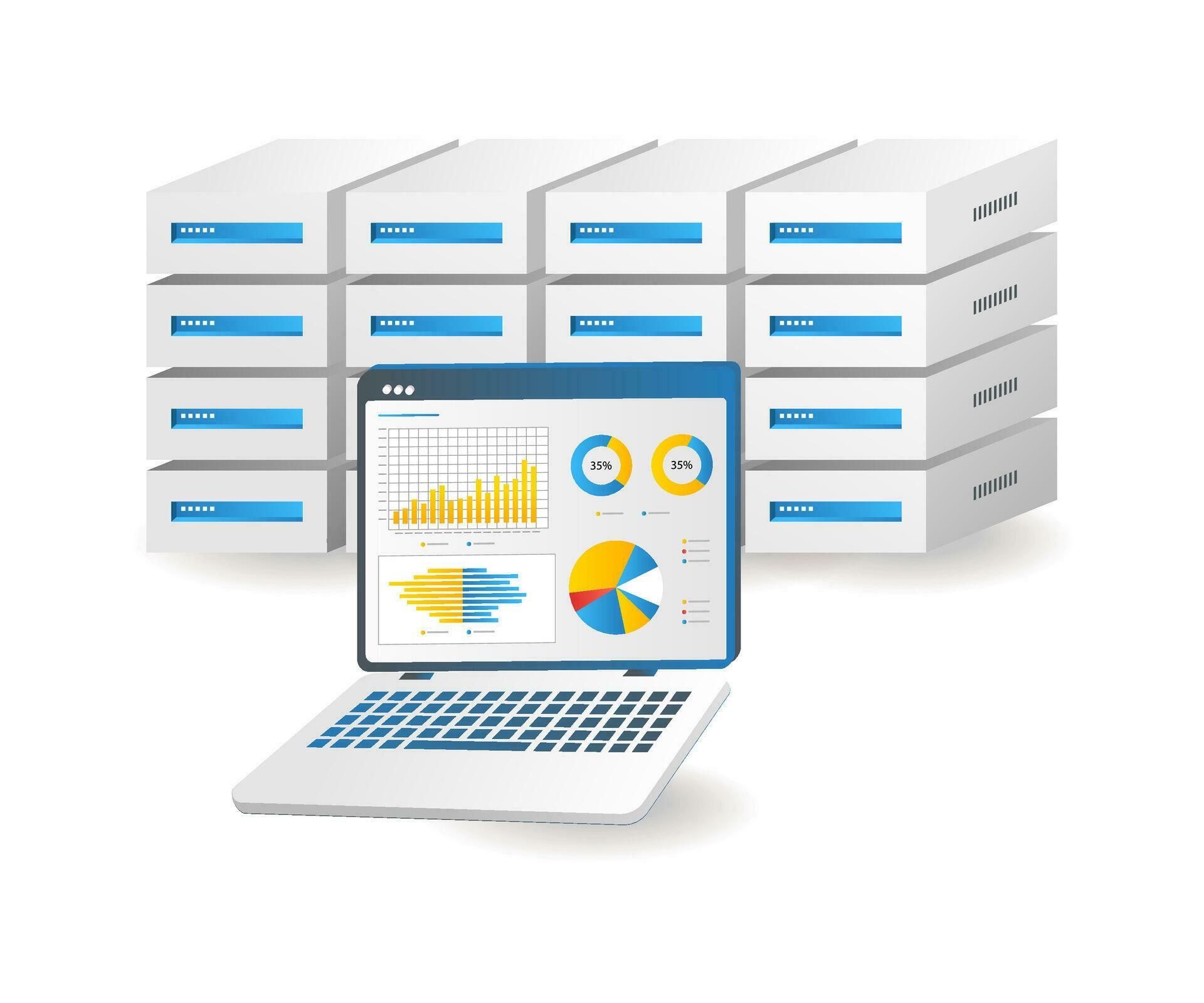 Analysis computer server database 27570731 Vector Art at Vecteezy