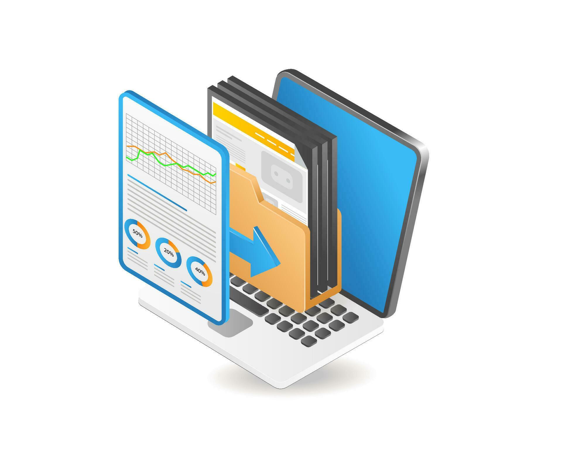 Analysis computer server data performance 27570734 Vector Art at Vecteezy