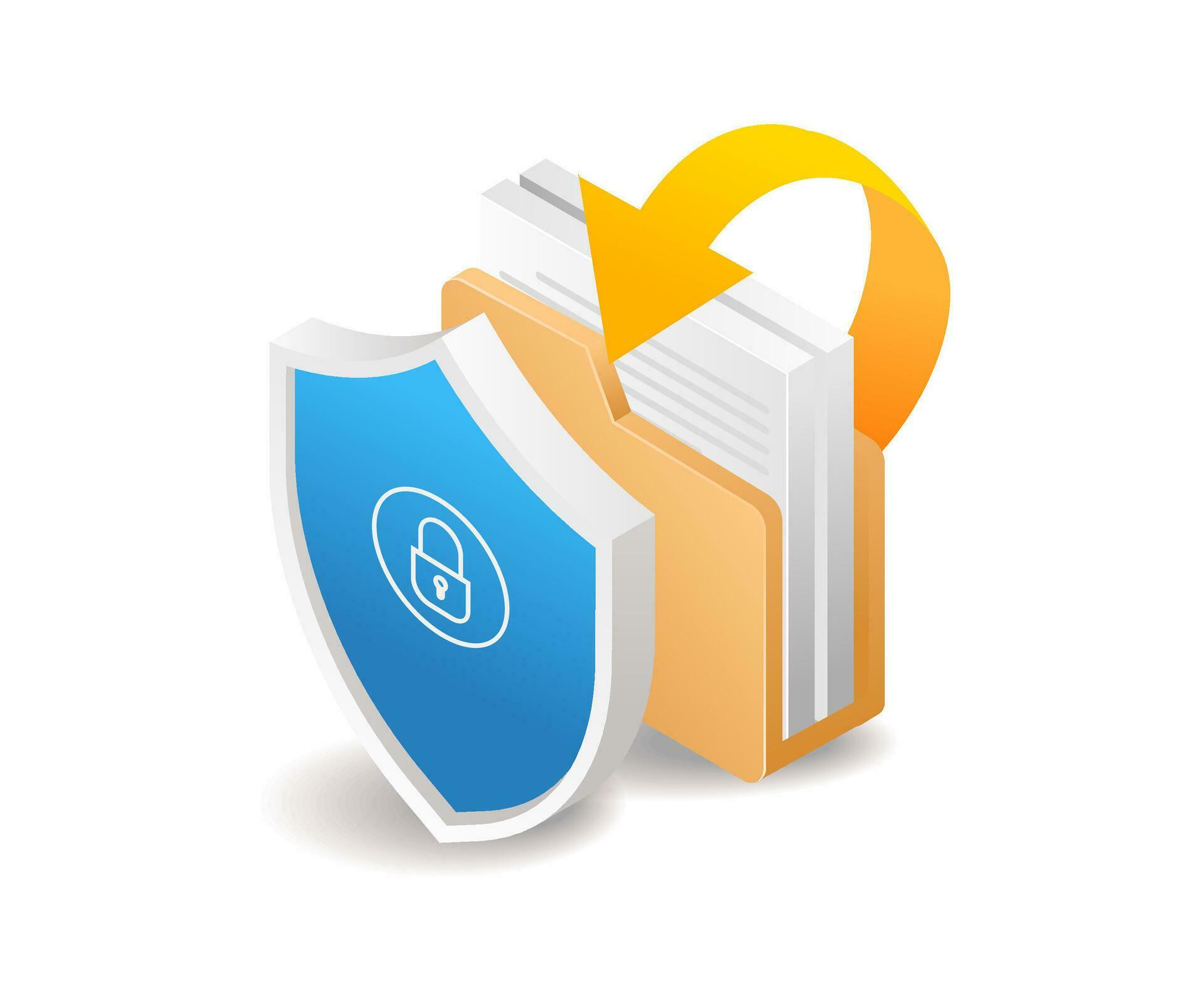 Server folder data security 27570746 Vector Art at Vecteezy