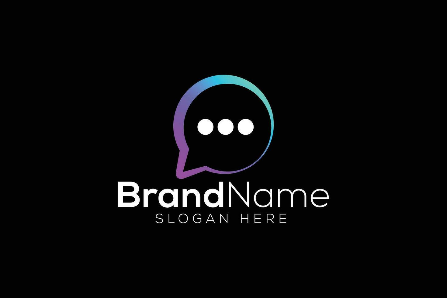 Trendy and Professional chat bubble and Chatting logo design vector template