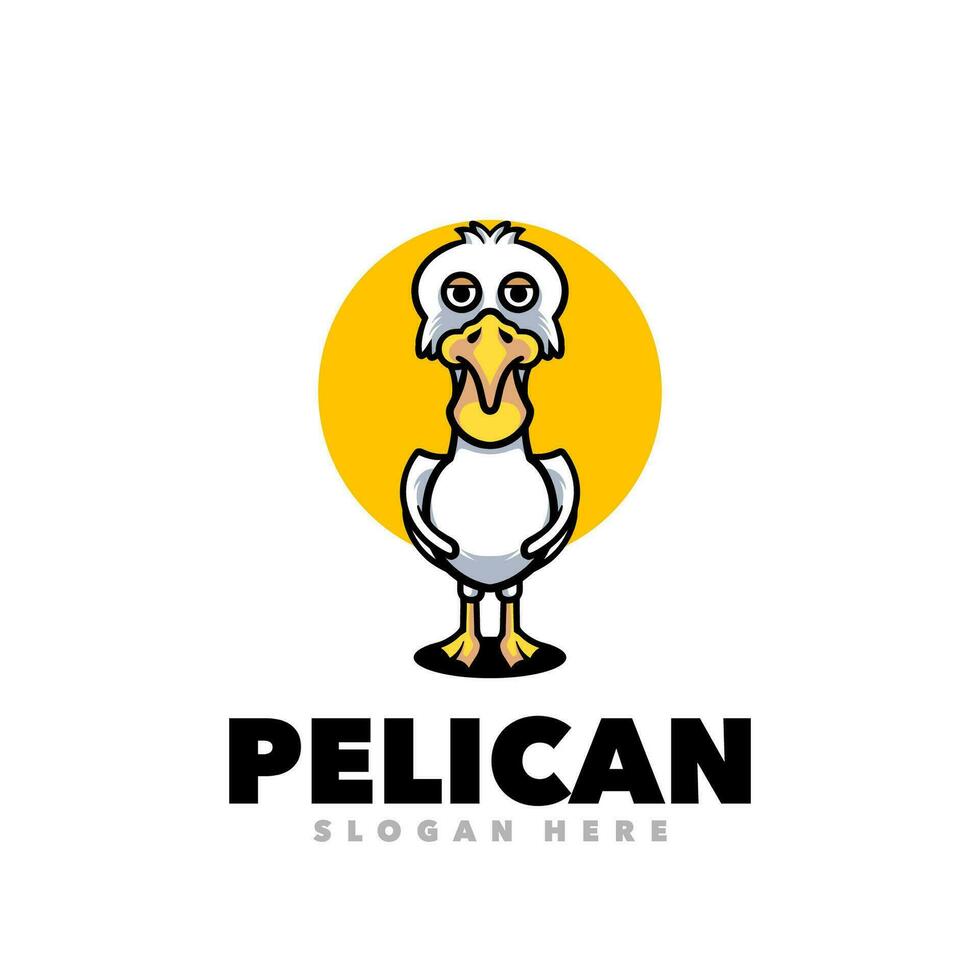 Pelican mascot cartoon vector