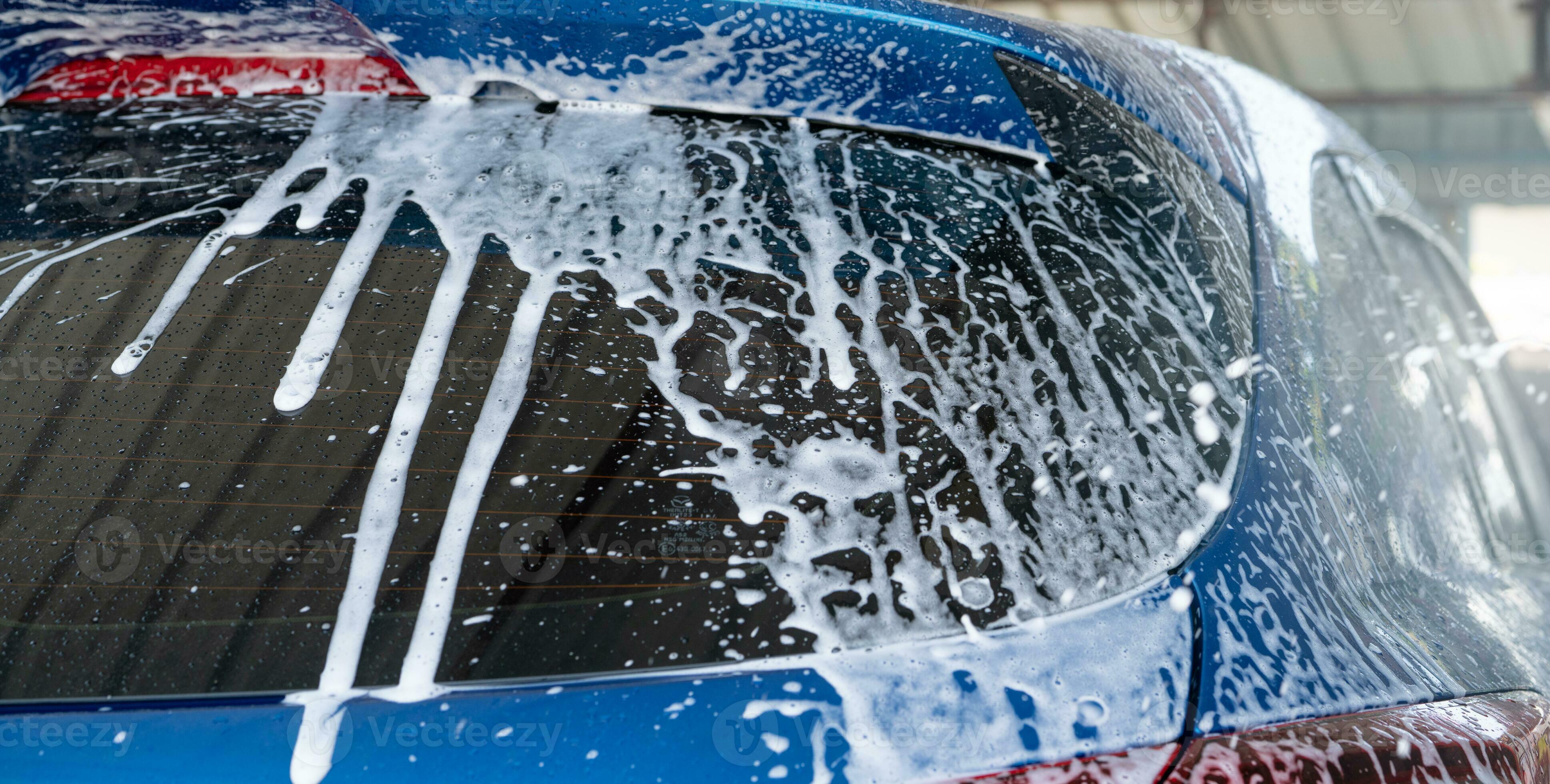 Wash Clean Car Foam Soap Carwash Stock Image - Image of laundered,  business: 228359987