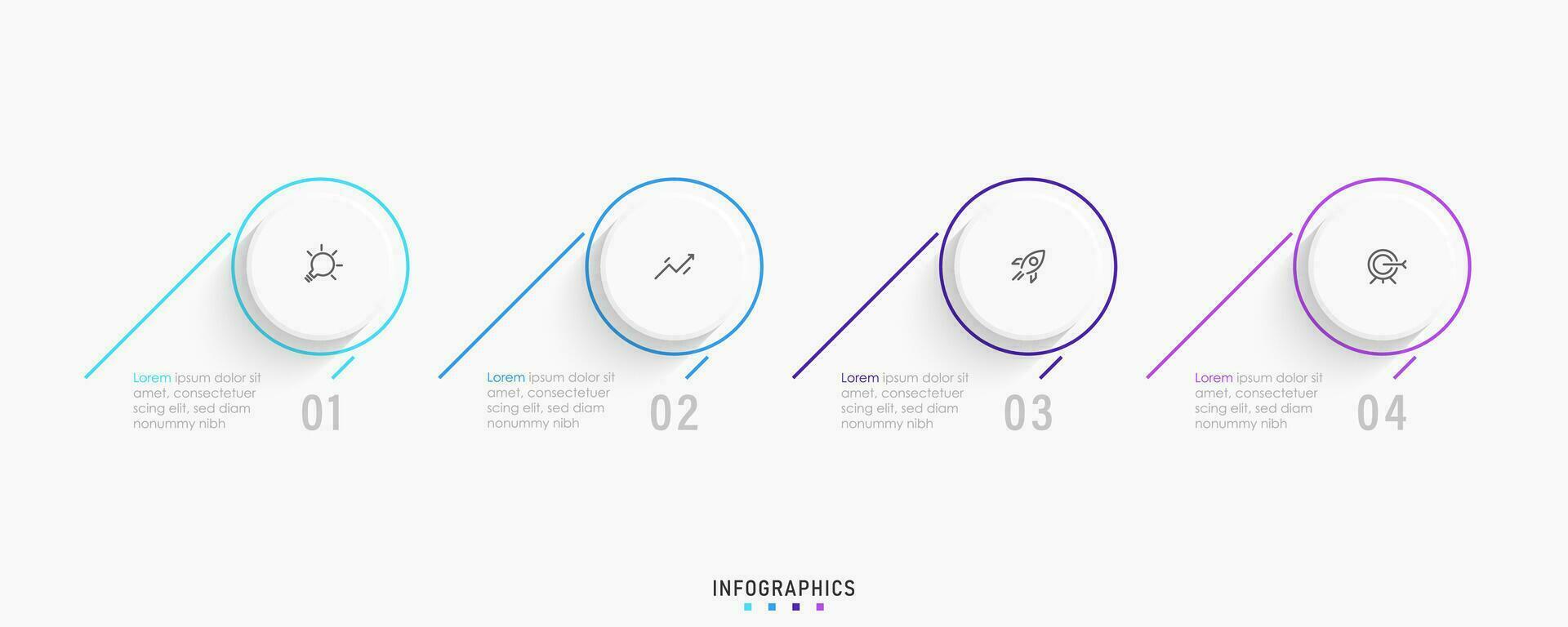 Vector Infographic label design template with icons and 4 options or steps. Can be used for process diagram, presentations, workflow layout, banner, flow chart, info graph.