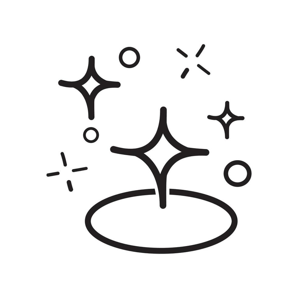 doodle set of vector stars sparkle icon, clean surface icon. Glowing light effect stars and shining burst. isolated on white background. vector illustration